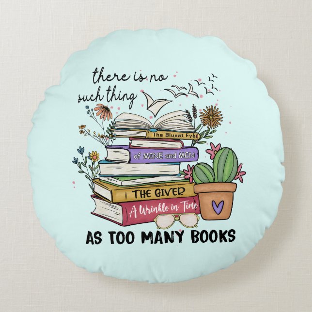 Coussins Ronds Rien De Trop De Livres (Devant)