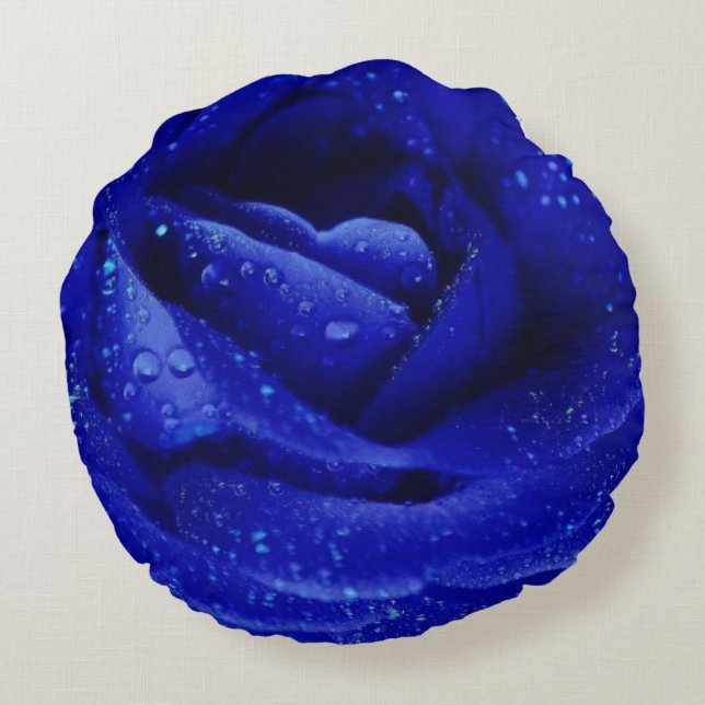 Coussins Ronds Rose bleu (Dos)