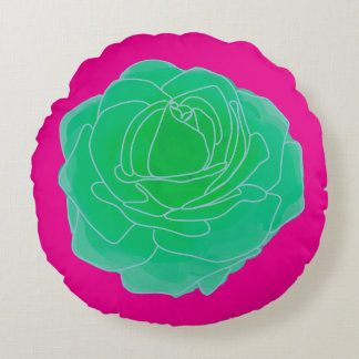 Coussins Ronds Rose d'art pop vert