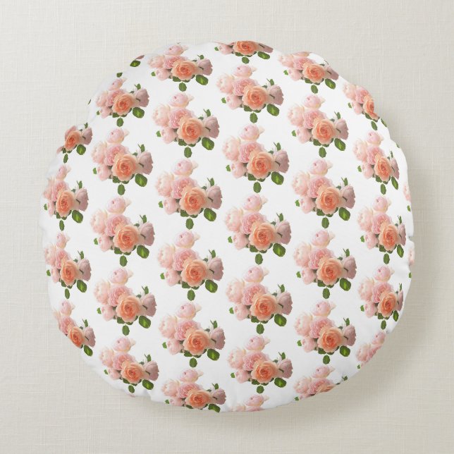 Coussins Ronds Rose élégant tendance Modèle design moderne (Devant)