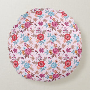 Coussins Ronds Roses inspirés à l'automne - Motif Imprimer Coussi