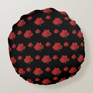 Coussins Ronds Roses rouges