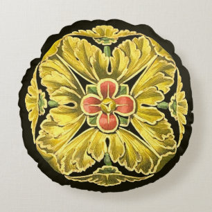 Coussins Ronds Rosette architecturale antique n° 3