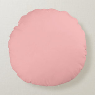 Coussins Ronds Rosettes roses couleur uni Pastel Impression