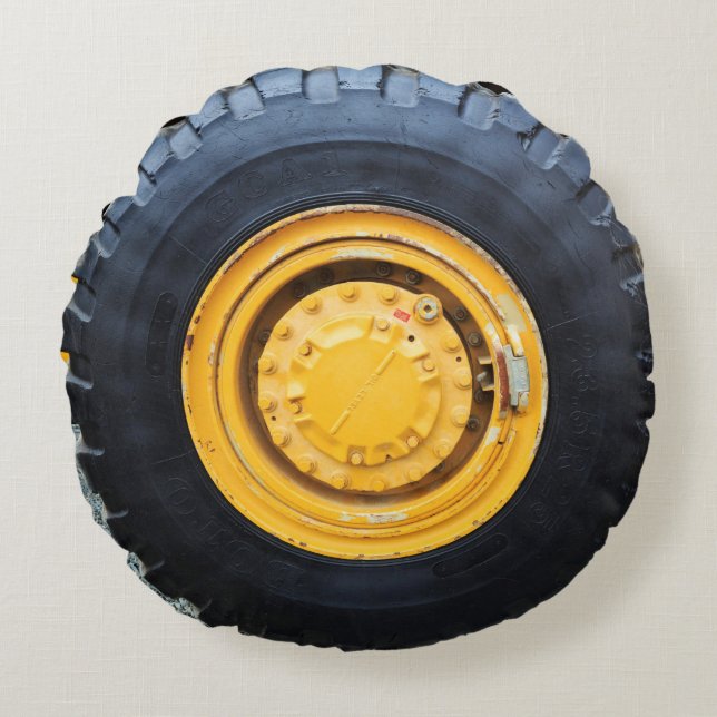 Coussins Ronds Roue de construction (Devant)