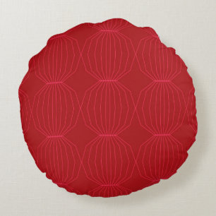 Coussins Ronds Rouge, rose, cool, unique, tendance, art décoratif