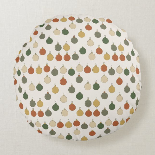 Coussins Ronds Round Baubles Pattern			 (Devant)