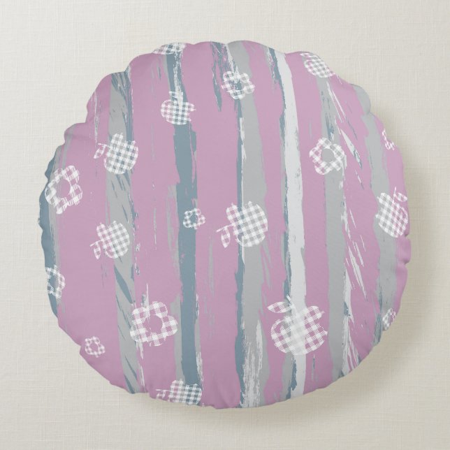 Coussins Ronds Round Pillow – Gingham Orchard (Devant)