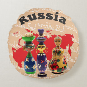 Coussins Ronds Russie - Russia Babouchka - Matrjoschka Kissen