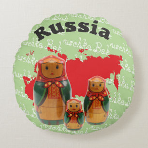 Coussins Ronds Russie - Russia Babouchka - Matrjoschka Kissen