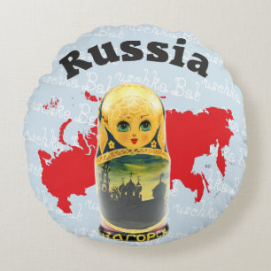 Coussins Ronds Russie - Russia Babouchka - Matrjoschka Kissen