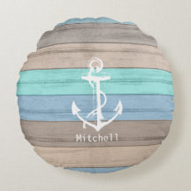 Rustic Beach Wood Bandes et Ancres nautiques
