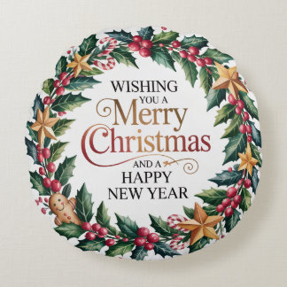 Coussins Ronds Rustic Gingerbread Holiday