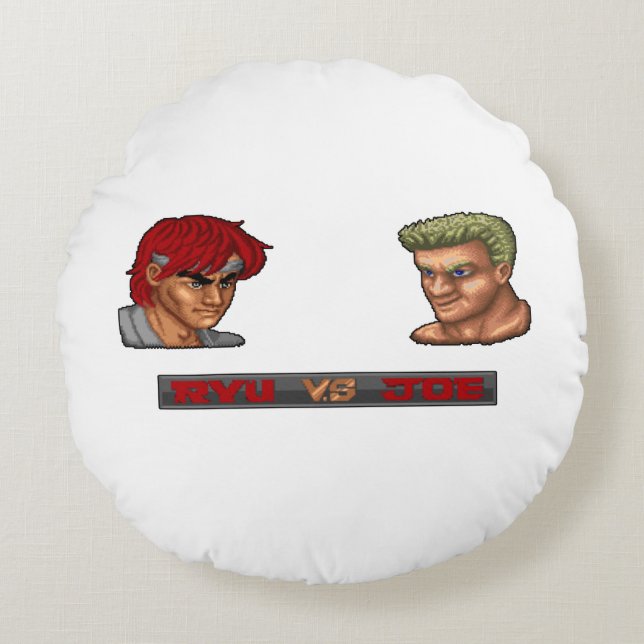 Coussins Ronds Ryu contre Joe (Devant)