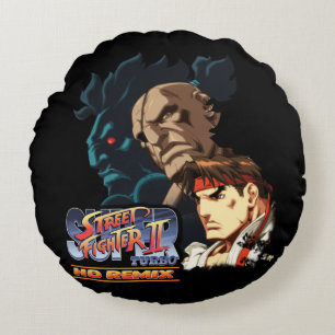 Coussins Ronds Ryu, Sagat et Akuma
