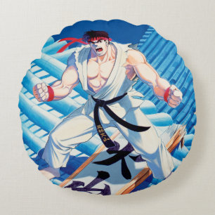 Coussins Ronds Ryu sur le toit