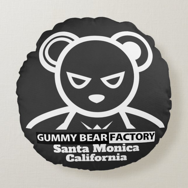 Coussins Ronds Salle De Fitness De L'Usine De L'Ours Gummy (Devant)