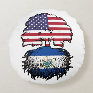 Coussins Ronds Salvador Salvadorien American USA Arbre Racines