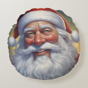 Coussins Ronds Santa Clause Joyeux Noël Bonne année