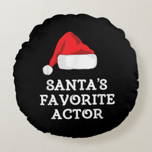 Coussins Ronds Santas Acteur favori Christmas Actrice intérimaire