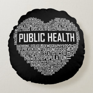 Coussins Ronds Santé publique Cadeaux cardiaques Travailleur de s