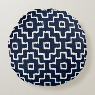 Coussins Ronds Sashiko Motif : Broderie japonaise traditionnelle
