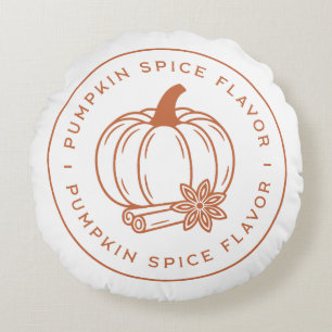 Coussins Ronds Saveur épice de citrouille ambiance automne cosy e