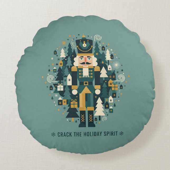 Coussins Ronds Scandinavian Christmas Nutcracker (Devant)