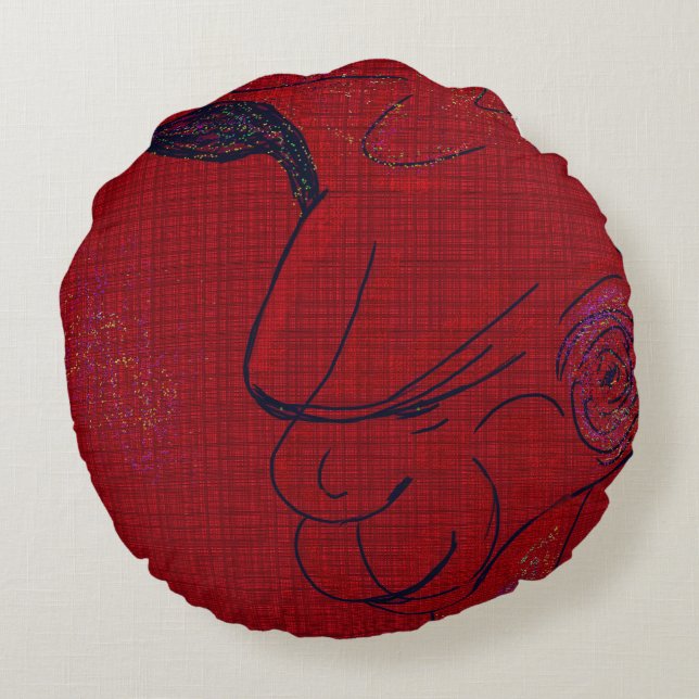 Coussins Ronds Sci-fi Fantasy Hunting Dog  (Dos)