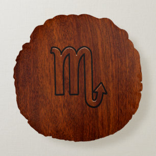 Coussins Ronds Scorpio Zodiac