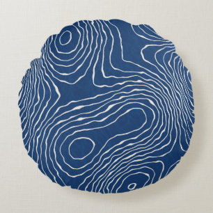 Coussins Ronds Seamless earth line topographic map organic patter