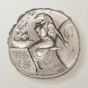 Coussins Ronds Sekhmet Deux Once Solid .999 Argent 