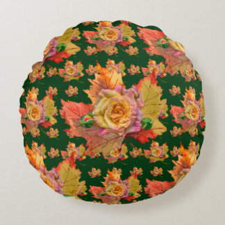 Coussins Ronds Sérénade de la Rose d'Automne