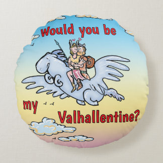 Coussins Ronds Seriez-vous mon Valhallentine ?