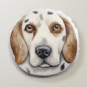 Coussins Ronds Setter Anglais Chien 3D Inspiré