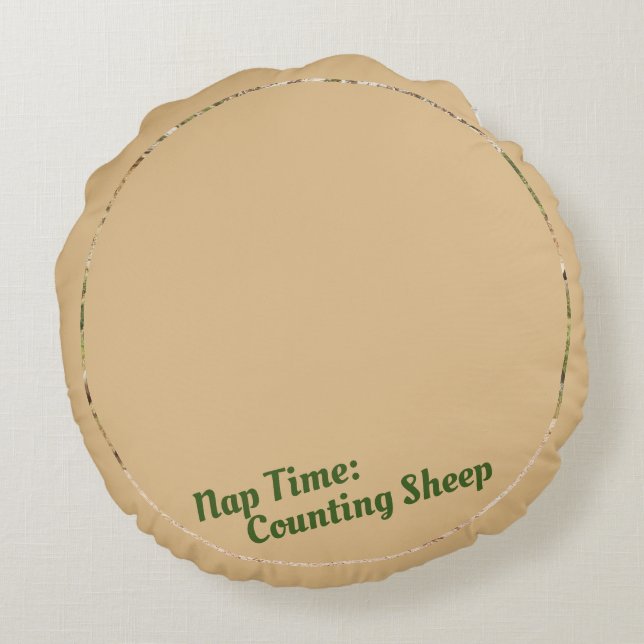 COUSSINS RONDS SHEEP SUR HILLSIDE/HEURE DU PAN : SHEEP COMPTABLE (Dos)
