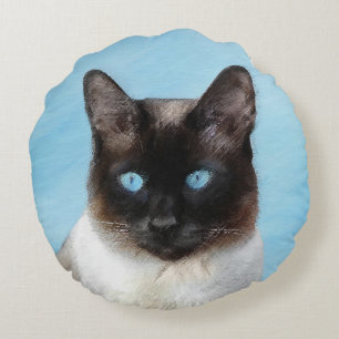 Coussins Ronds Siamese Cat Painting