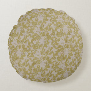 Coussins Ronds Silhouette de chintz floral - Chartreuse 
