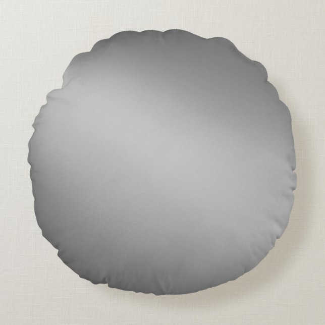 Coussins Ronds Silver Grey Monochrome ombre clair de lune (Devant)