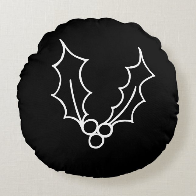 Coussins Ronds Simply Christmas Collection - Holly (Devant)