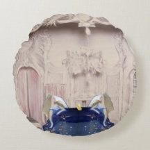 Sleeping Princess Round Pillow – Opalescent Dream