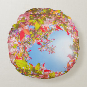 Coussins Ronds Sois ma Valentine Nature fleurit Coeur en fleurs