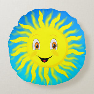 Coussins Ronds Soleil souriant