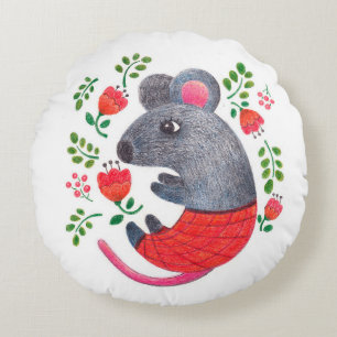 Coussins Ronds souris dessinée