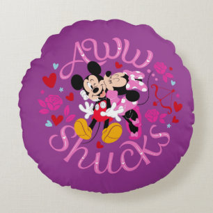 Coussins Ronds Souris Mickey et Minnie   Aww Schucks
