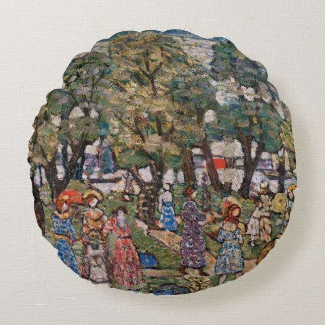 Coussins Ronds Sous les arbres de Maurice Prendergast, Art (Devant)