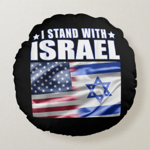 Coussins Ronds Soutenir Israël Je suis avec Israël 