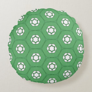 Coussins Ronds Stars in a honeycomb mint green circular pillow