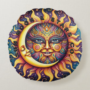 Coussins Ronds Sun, Moon & Stars Co.