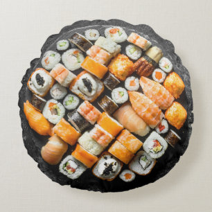 Coussins Ronds Sushi Platter Lance Oreiller